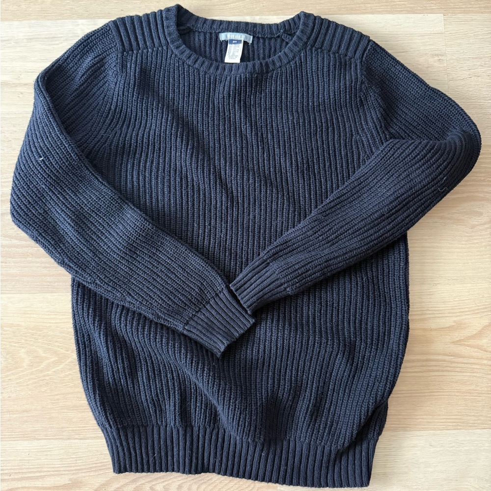 Boys Navy Blue Knit Sweater